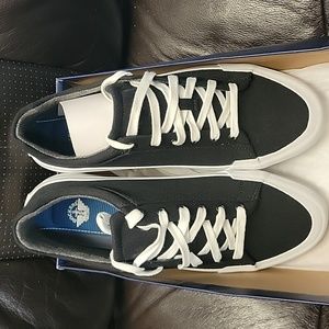 Dockers FRISCO Sneakers Canvas Casual Skater Black Antimicrobial Athleisure NEW